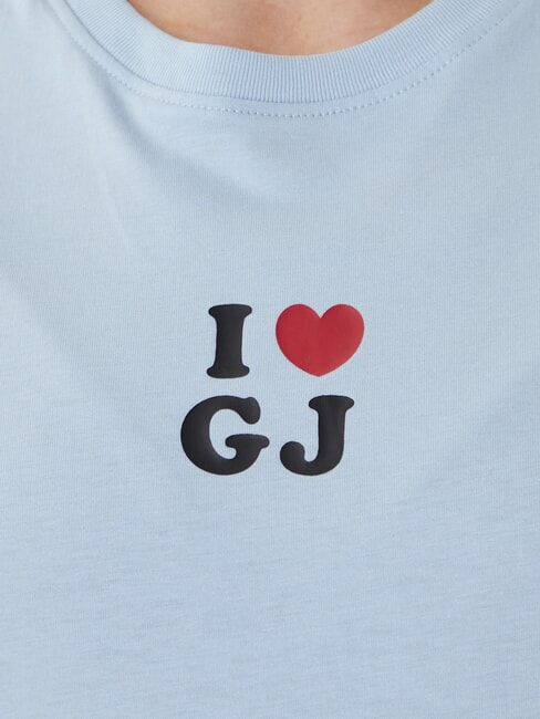 I LOVE Camiseta de algod&oacute;n azul niebla - camiseta