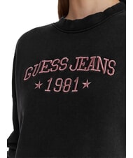GUESS JEANS DROP BAKER CROP Sudadera de algod&oacute;n negro azabache multi - Sudaderas de mujer - 3