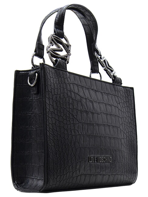 JEWEL CROCO Bolso de mano con correa para el hombro. negro - Bolsos Mujer