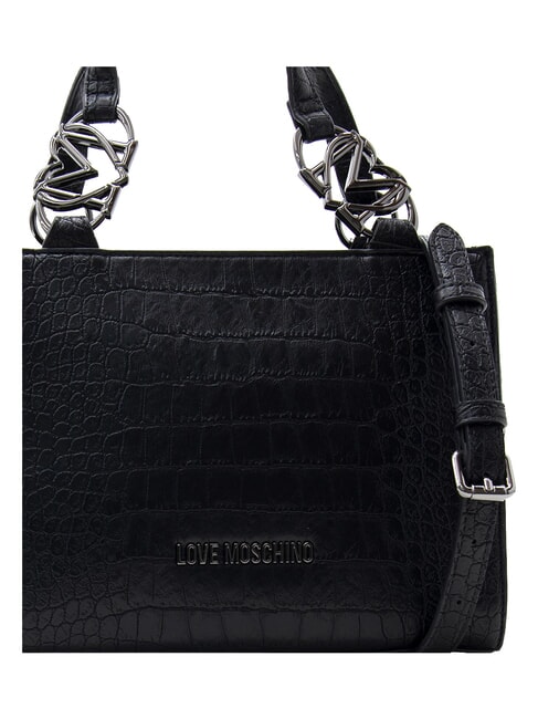 JEWEL CROCO Bolso de mano con correa para el hombro. negro - Bolsos Mujer