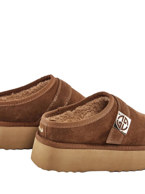 LELLA Zuecos de gamuza COGNAC - Zapatos Mujer