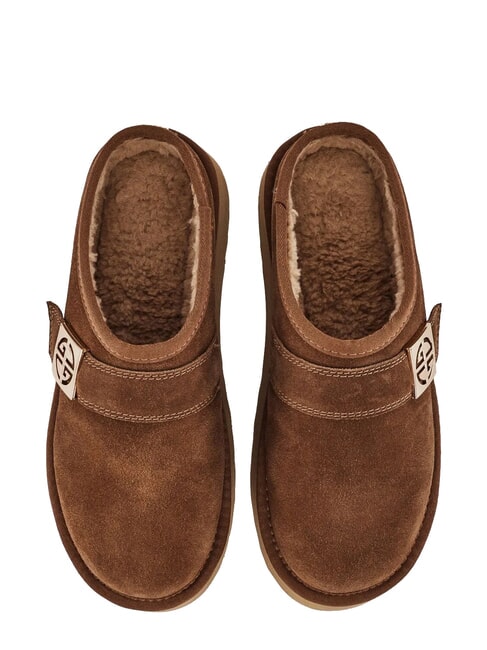 LELLA Zuecos de gamuza COGNAC - Zapatos Mujer
