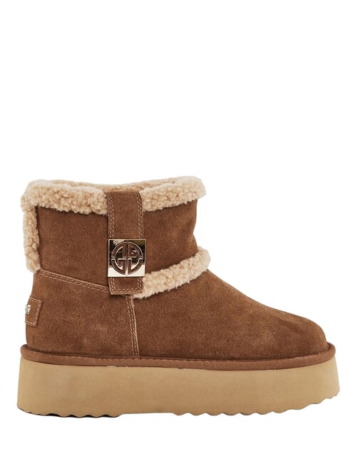 LELLA Botines de ante COGNAC - Zapatos Mujer