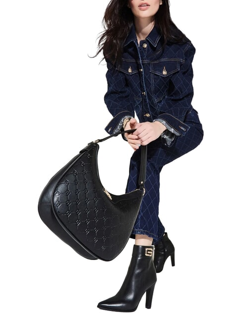LEA Bolso de hombro tipo hobo con correa para el hombro. NEGRO - Bolsos Mujer
