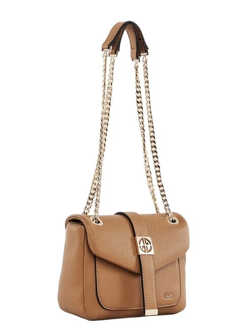 LYNN PLAIN Minibolso cruzado con correa de cadena para el hombro. arena - Bolsos Mujer