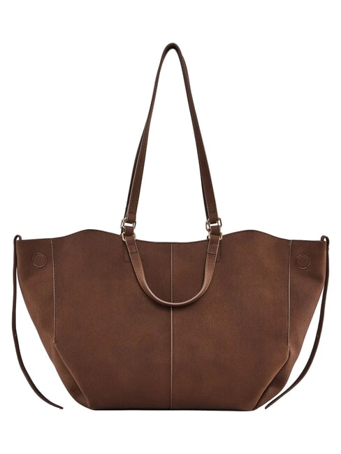 GOLENE Bolso de compras de hombro con cartera extra&iacute;ble. BROWN - Bolsos Mujer