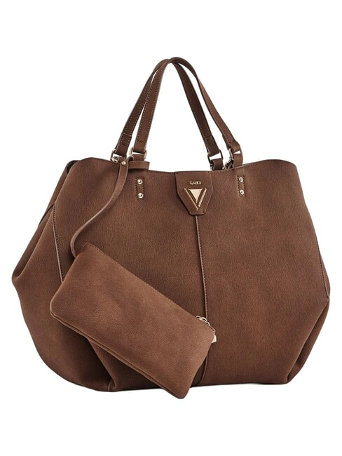 GOLENE Bolso de compras de hombro con cartera extra&iacute;ble. BROWN - Bolsos Mujer