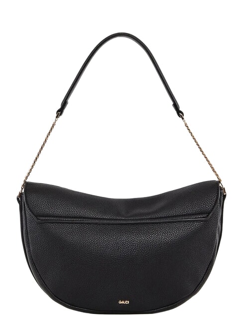 EVELYN Bolso de hombro con logo met&aacute;lico NEGRO - Bolsos Mujer