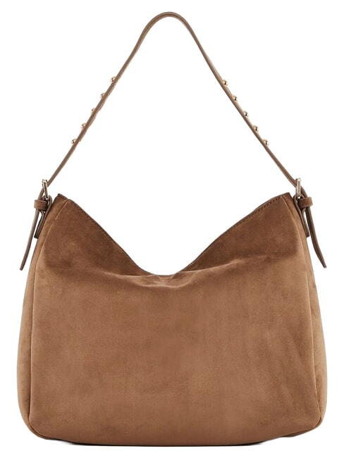 GRETA SUEDE Bolso de hombro con dije arena - Bolsos Mujer