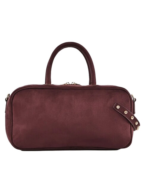 GRETA SUEDE Bolso con correa para el hombro y dije borgo&ntilde;a - Bolsos Mujer