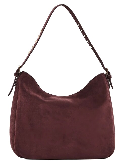 GRETA SUEDE Bolso de hombro con dije borgo&ntilde;a - Bolsos Mujer