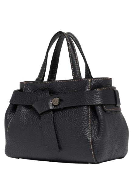 MIRANDA Bolso de piel con correa para el hombro negro - Bolsos Mujer
