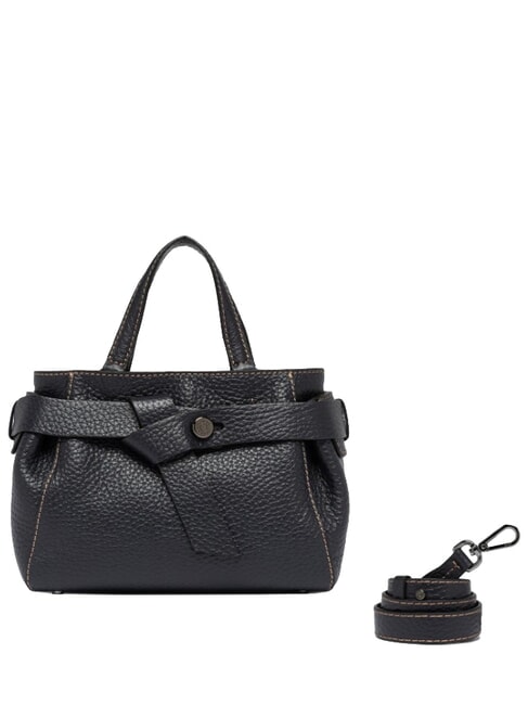 MIRANDA Bolso de piel con correa para el hombro negro - Bolsos Mujer