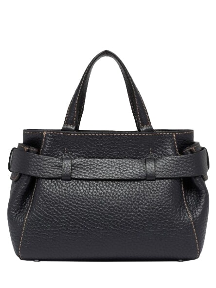 MIRANDA Bolso de piel con correa para el hombro negro - Bolsos Mujer