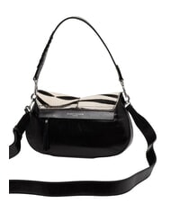 GIANNI CHIARINI HELENA ROUND Bolso de piel con correa para el hombro cebra blanca y negra - Bolsos Mujer - 3