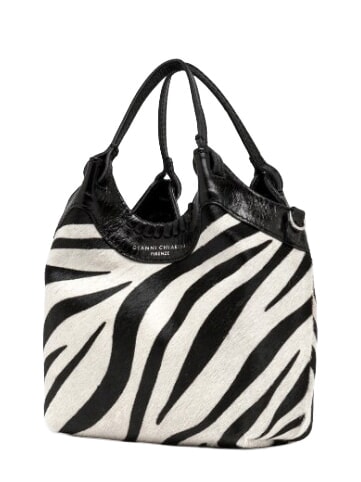 ALIFA Bolso de hombro de piel con correa para el hombro. cebra blanca y negra - Bolsos Mujer