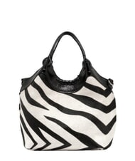 GIANNI CHIARINI ALIFA Bolso de hombro de piel con correa para el hombro. cebra blanca y negra - Bolsos Mujer - 4