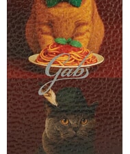 GABS BEYONCE Bolso de mano de piel con correa para el hombro. gatos rojos en todo el mundo - Bolsos Mujer - 5