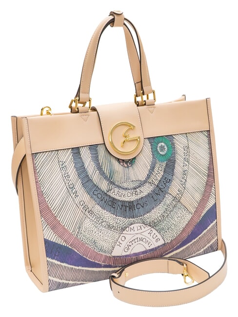 PLANETARIUM Bolso de mano con correa para el hombro. acuarela/beige - Bolsos Mujer