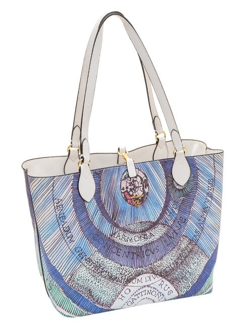 PLANETARIUM Comprador de doble cara blanco/aguamarina - Bolsos Mujer