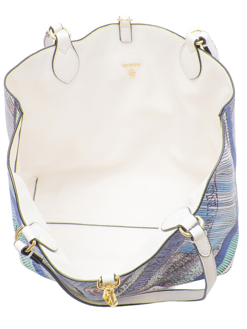 PLANETARIUM Comprador de doble cara blanco/aguamarina - Bolsos Mujer