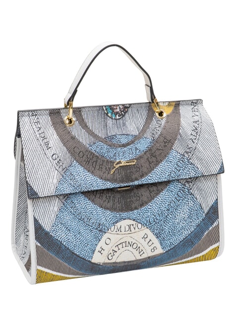 PLANETARIUM Bolso tipo malet&iacute;n con correa para el hombro Luna/blanca - Bolsos Mujer