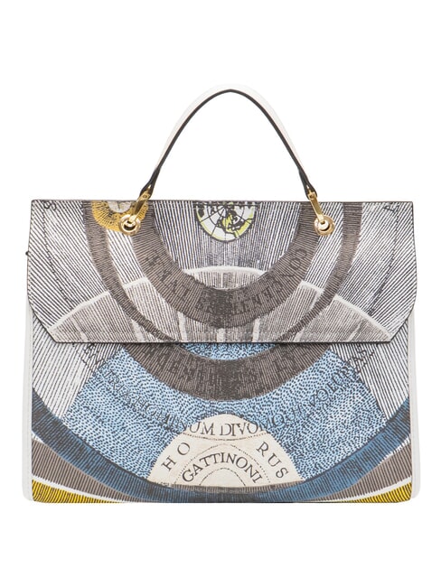 PLANETARIUM Bolso tipo malet&iacute;n con correa para el hombro Luna/blanca - Bolsos Mujer
