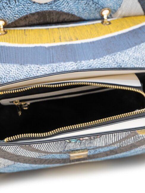 PLANETARIUM Bolso tipo malet&iacute;n con correa para el hombro Luna/blanca - Bolsos Mujer