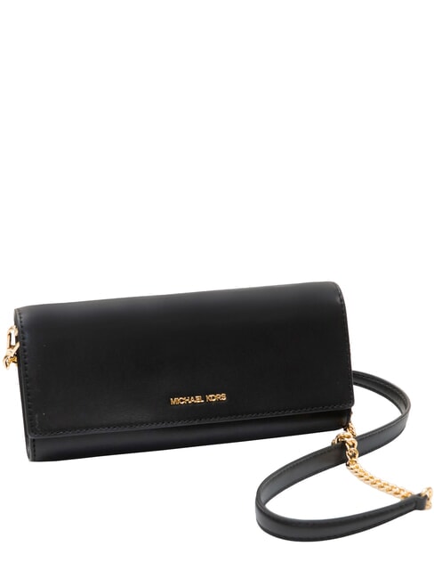 JET SET Bolso de hombro de piel. negro - Bolsos Mujer