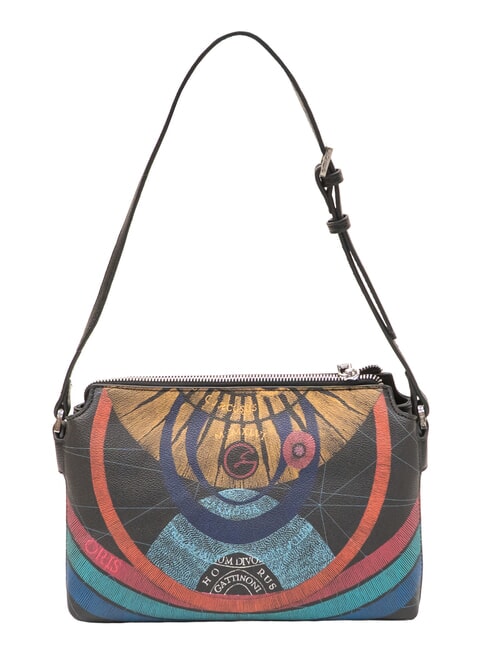 PLANETARIUM Bolso de hombro planeta.impresi&oacute;n negra - Bolsos Mujer