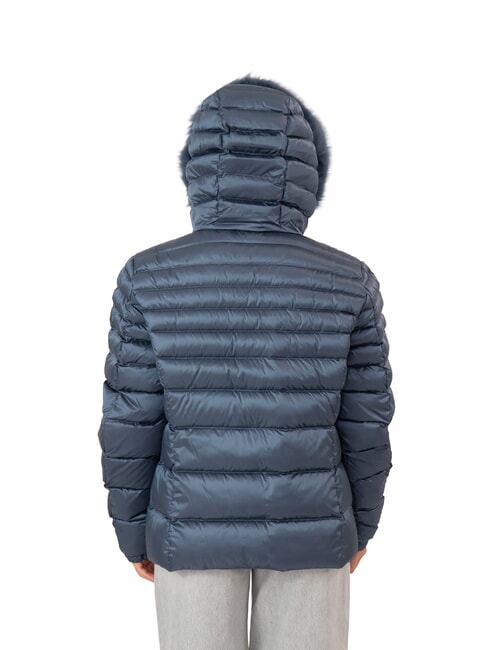 MEAD Chaqueta de plumas con capucha azul polvoriento - Chaquetas de plumas de mujer