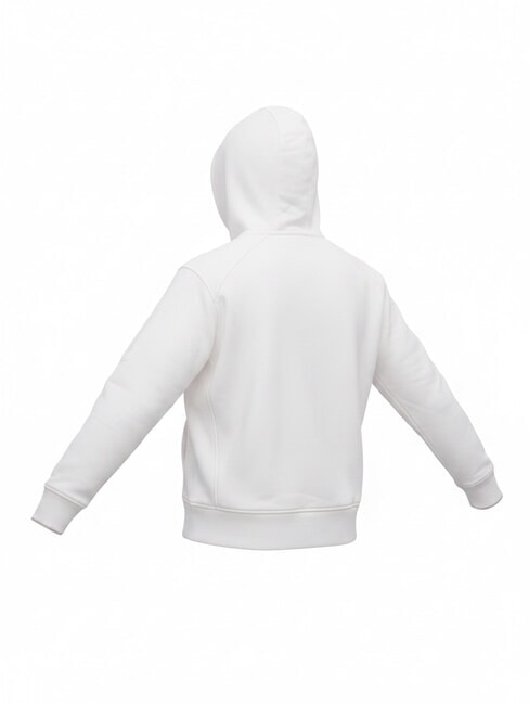 CARDINTON Sudadera con cremallera completa y capucha blanco &oacute;ptico - Sudaderas
