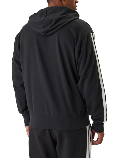 3 STRIPES Sudadera con cremallera completa y capucha negro - Sudaderas