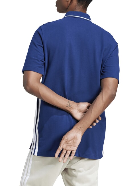 3 STRIPES Camisa polo de manga corta azul - camisa polo