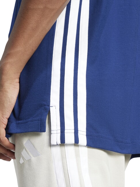 3 STRIPES Camisa polo de manga corta azul - camisa polo