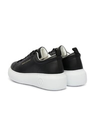 ARMANI EXCHANGE SUPER Zapatillas de cuero negro - Zapatos Mujer - 3