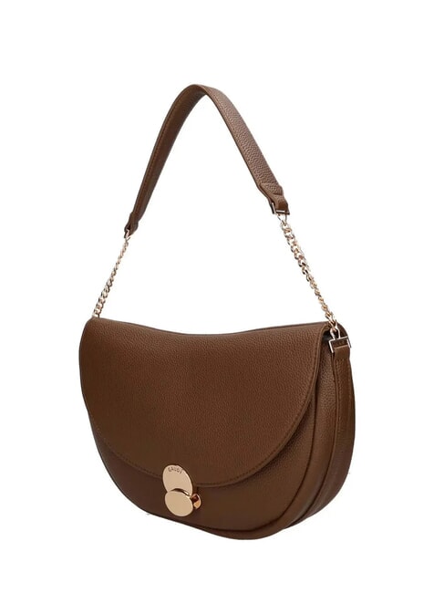 EVELYN Bolso de hombro con logo met&aacute;lico lodo - Bolsos Mujer