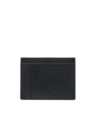 ARMANI EXCHANGE BARCELONA Tarjetero plano de cuero negro - Carteras Hombre - 2