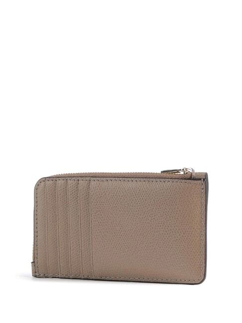 CAMELIA Monedero de cuero gris - Carteras Mujer