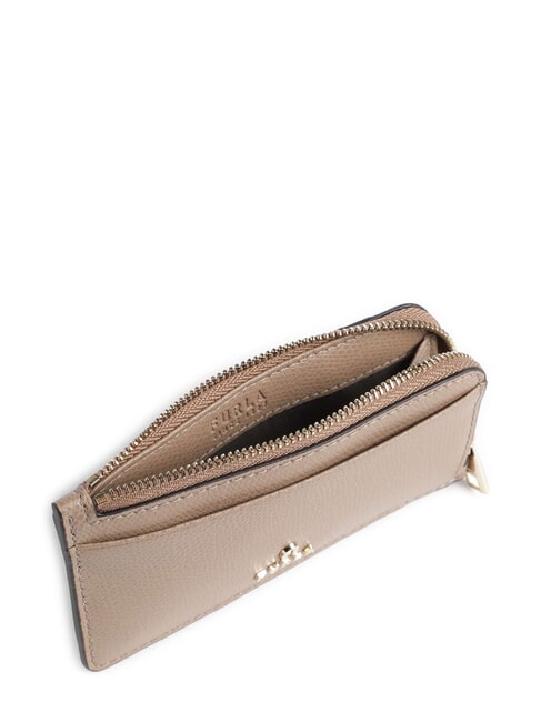CAMELIA Monedero de cuero gris - Carteras Mujer