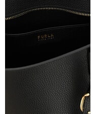 FURLA AVA Bolsa de compras mediana de piel negro+negro int - Bolsos Mujer - 3