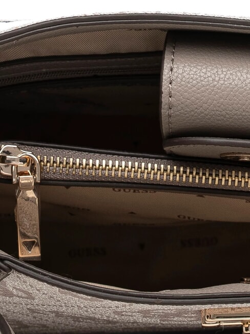 KARNILLA Bolso de hombro logotipo de color topo oscuro - Bolsos Mujer