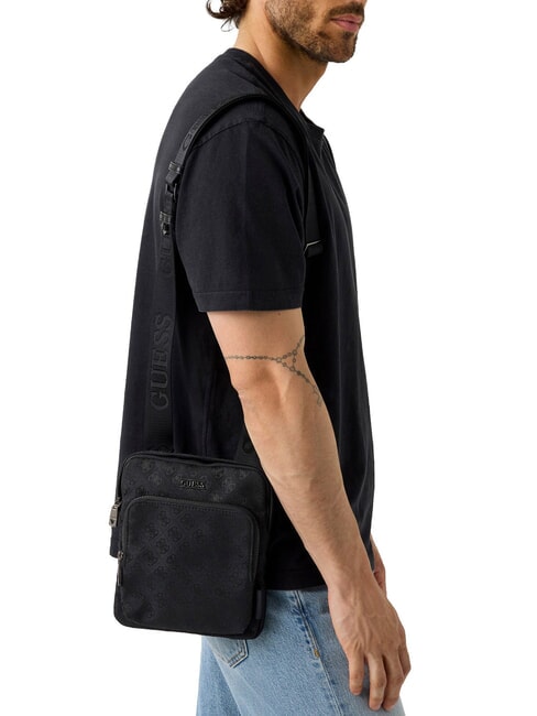 BOSTON Bolsa plana negro oscuro - Bandoleras Hombre