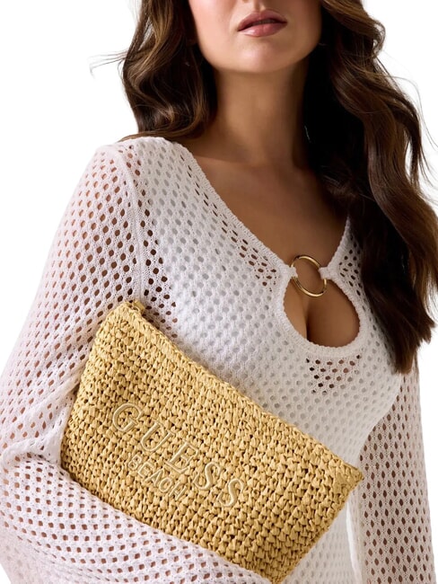 RAFFIA Bolso arena desnuda - Bolsos Mujer