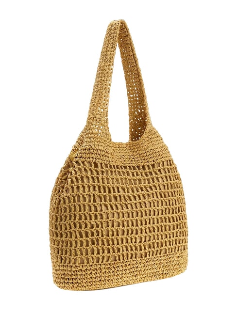 RAFFIA Bolso de playa de hombro arena desnuda - Bolsos Mujer