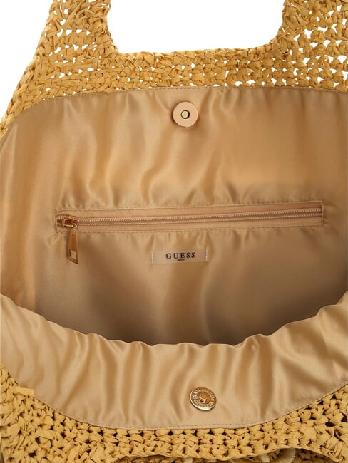 RAFFIA Bolso de playa de hombro arena desnuda - Bolsos Mujer