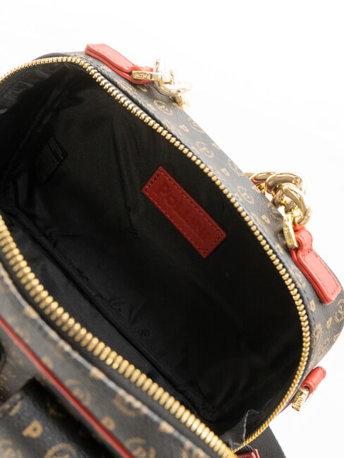 HERITAGE Bolso con bolsillos laca negra - Bolsos Mujer