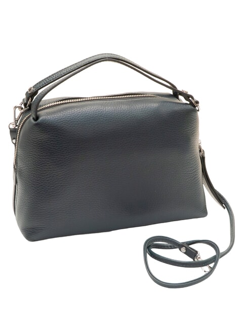ALIFA Bolso de piel con bandolera verde terciopelo - Bolsos Mujer