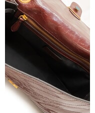 PINKO LOVE ONE LIGHT Bolso mediano de piel acolchada marr&oacute;n oscuro-oro antiguo - Bolsos Mujer - 3