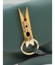 LOVE MOSCHINO PINNED LOVE Minibolso con correa para el hombro verde - Bolsos Mujer - 5